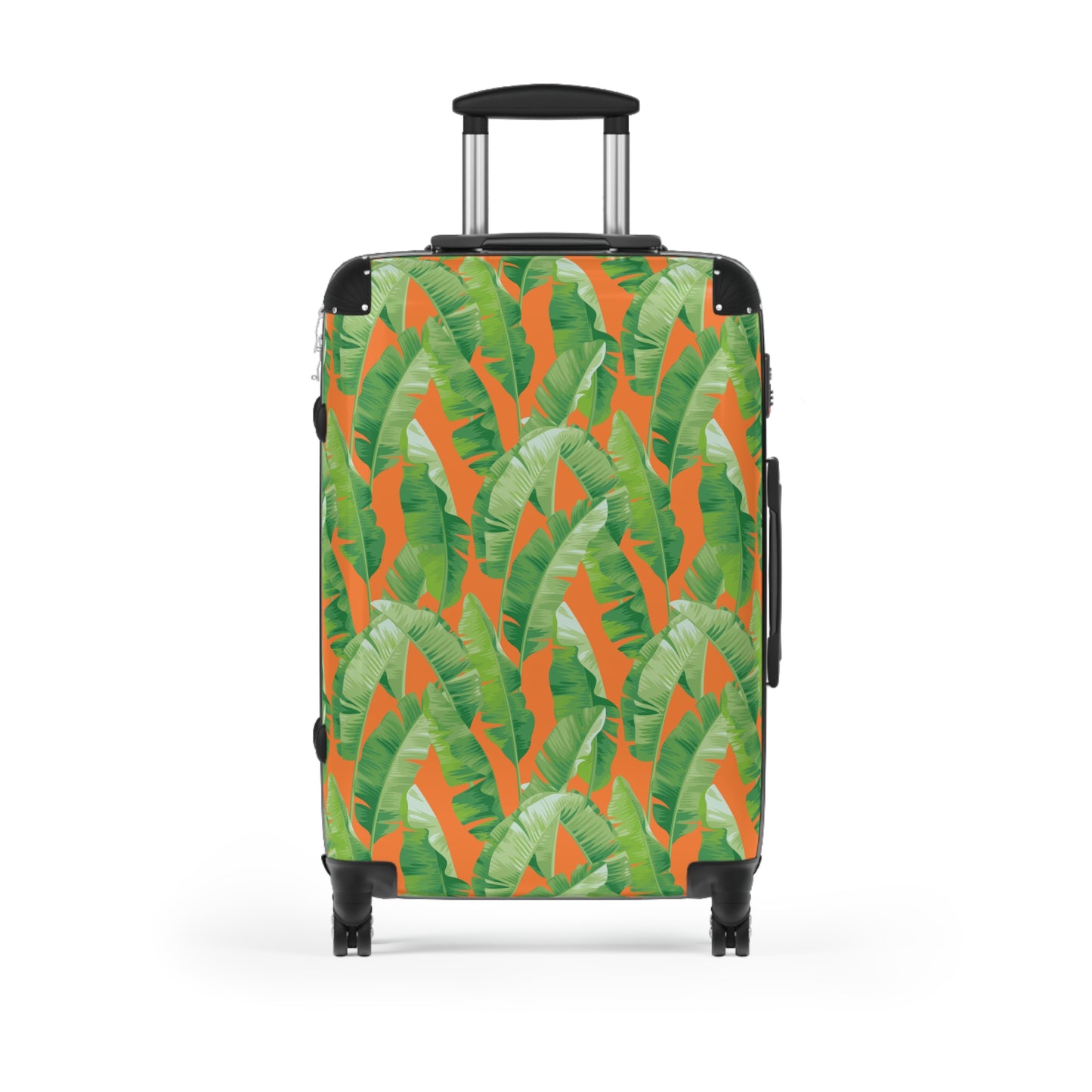 Banana Leaf on Orange Suitcases