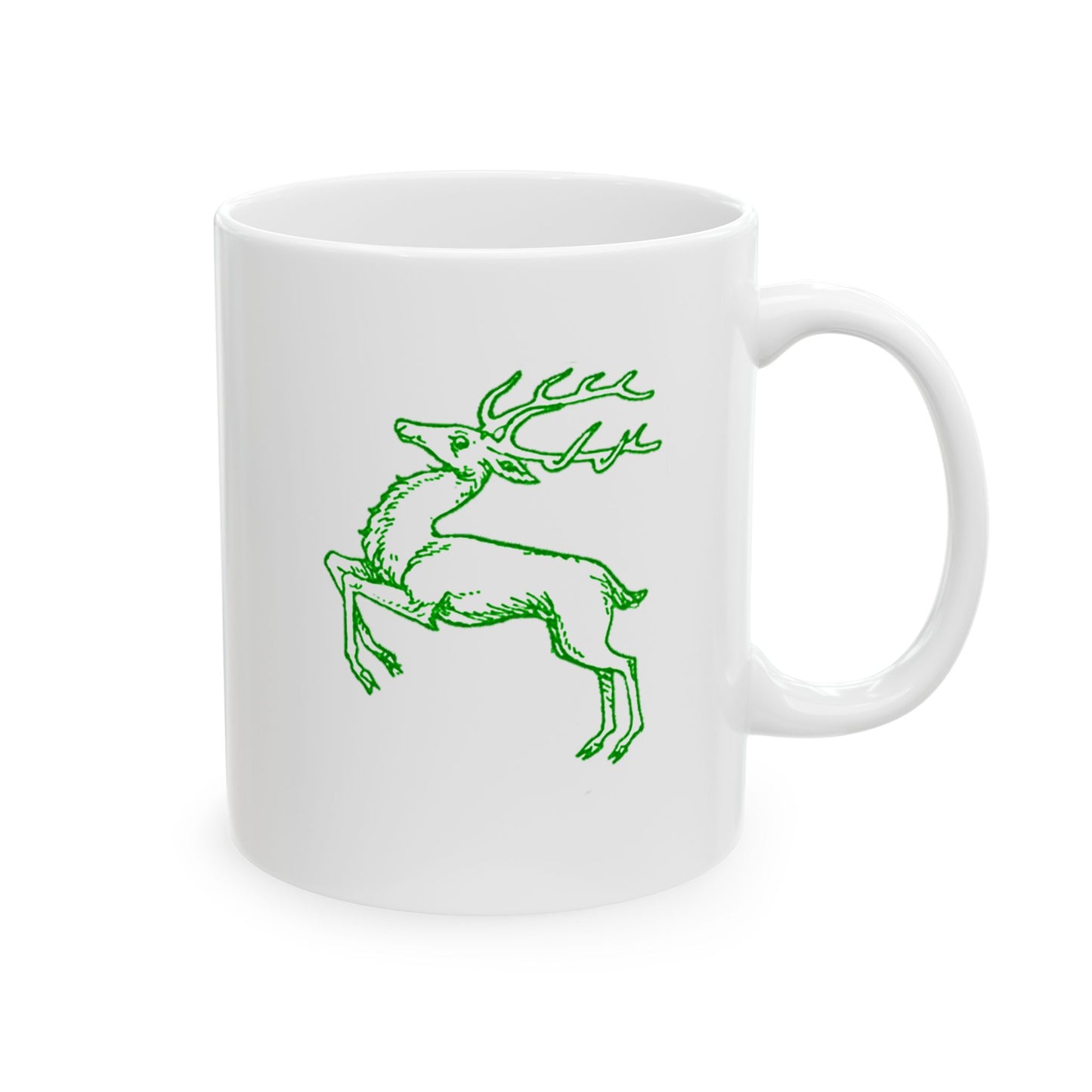 Green Reindeer Mug