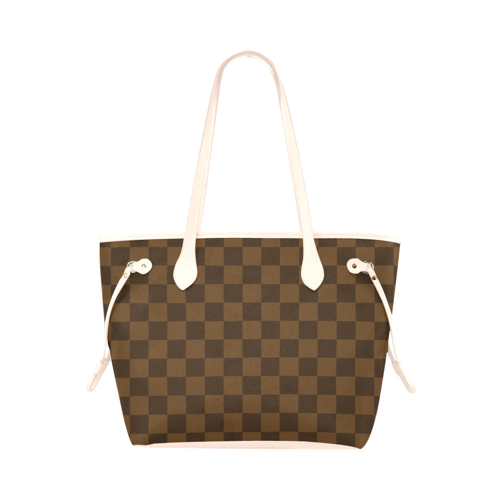 Chocolate Check Tote Bag