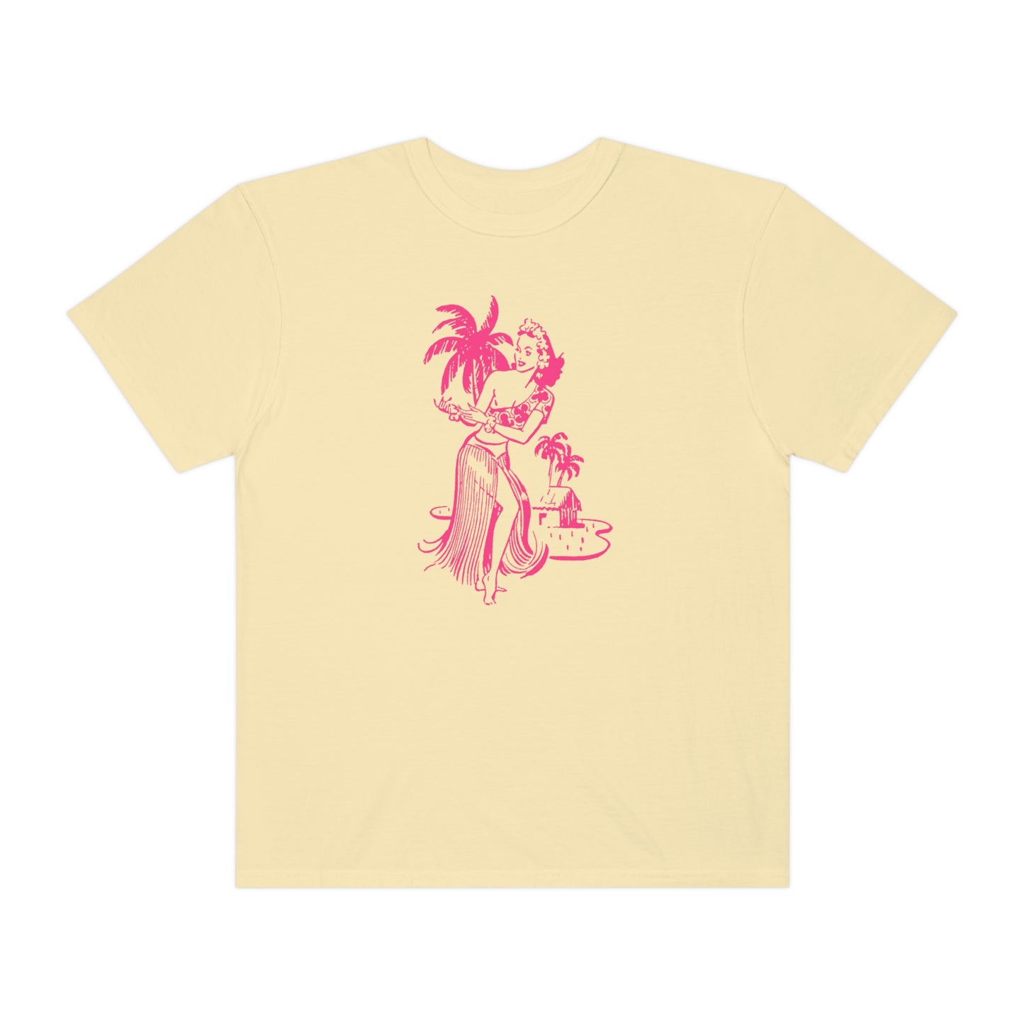 Pink Hula Girl Comfort Colors T-Shirt
