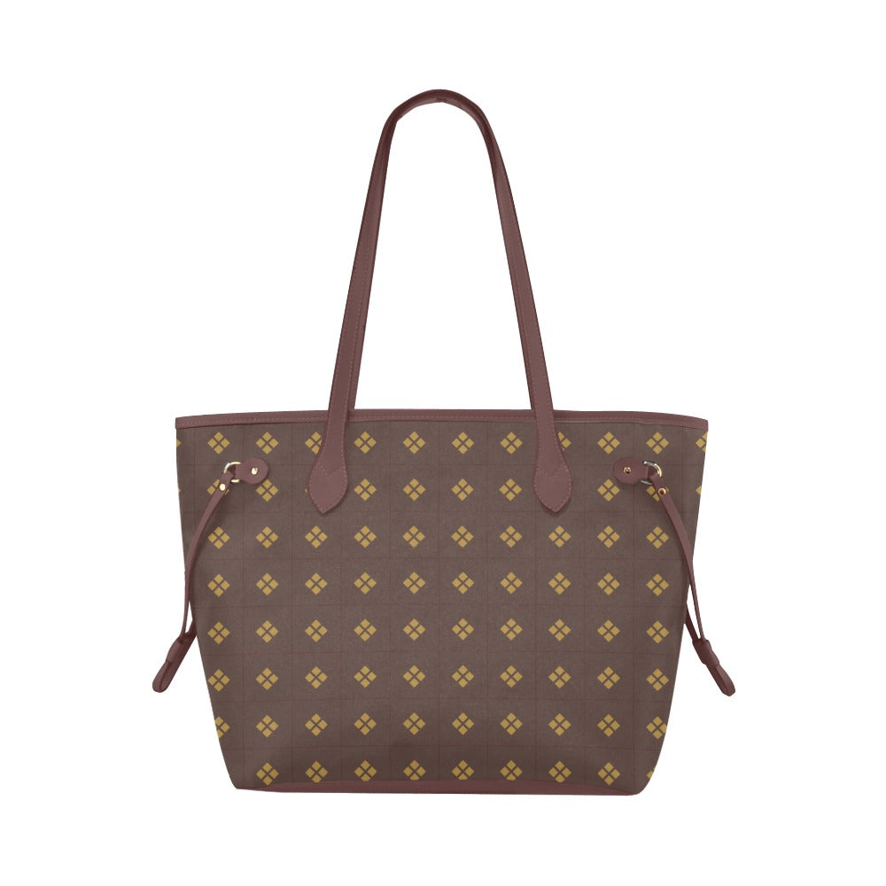 Gold Diamond Print Tote Bag
