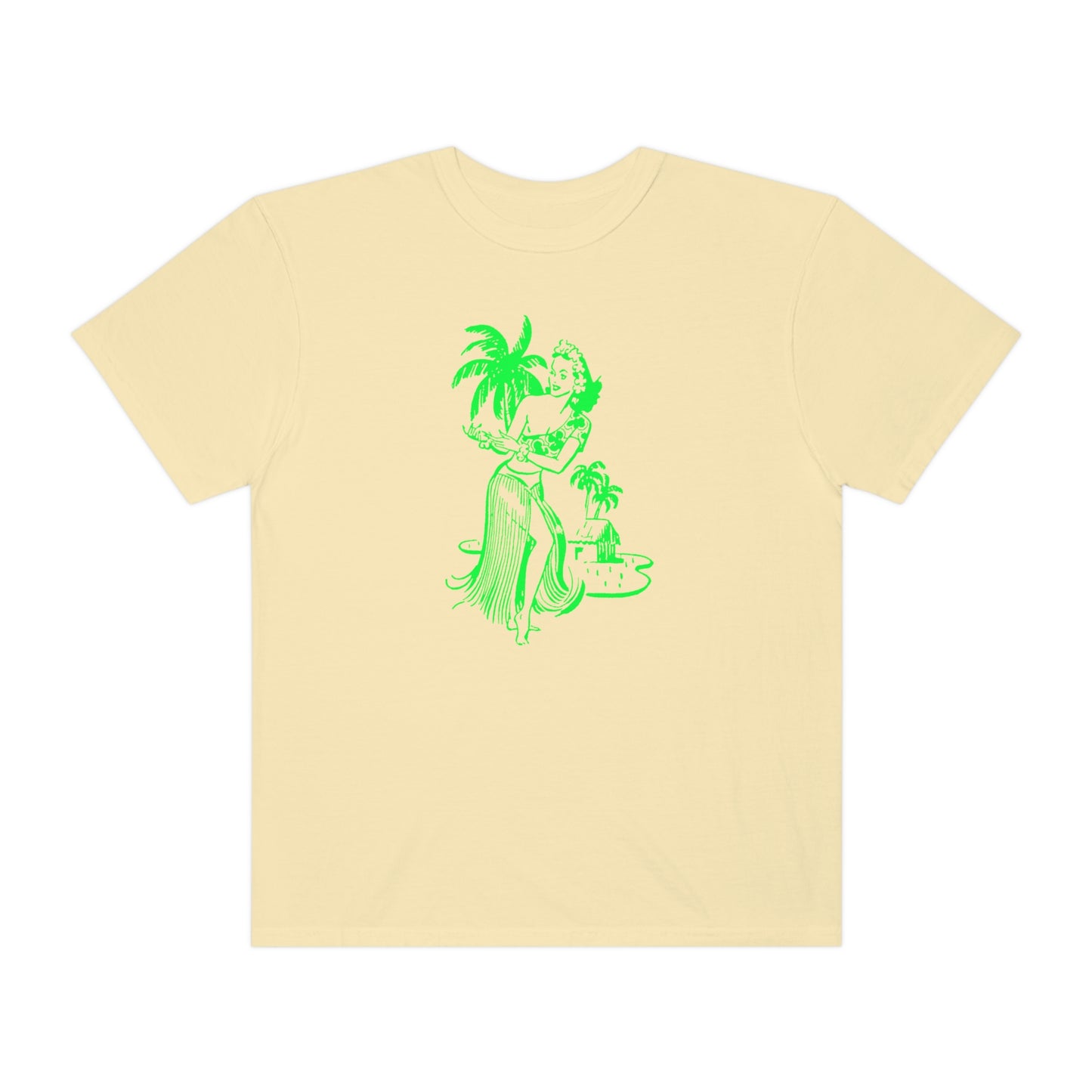 Green Hula Girl Comfort Colors T-Shirt