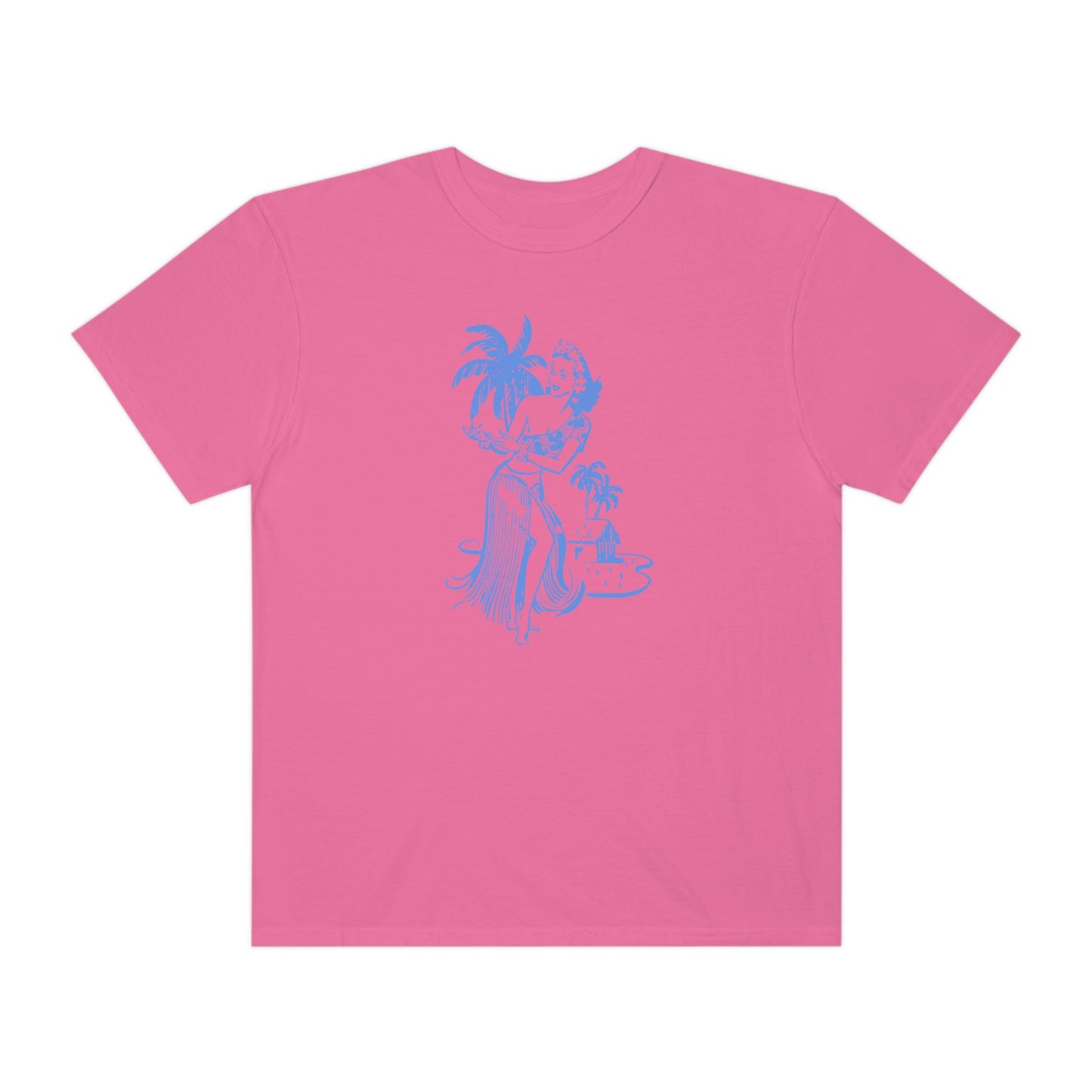 Blue Hula Girl Comfort Colors T-Shirt