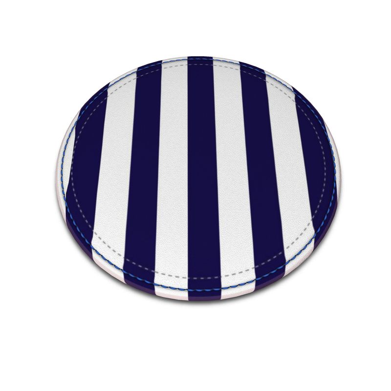 Navy Leather Coasters