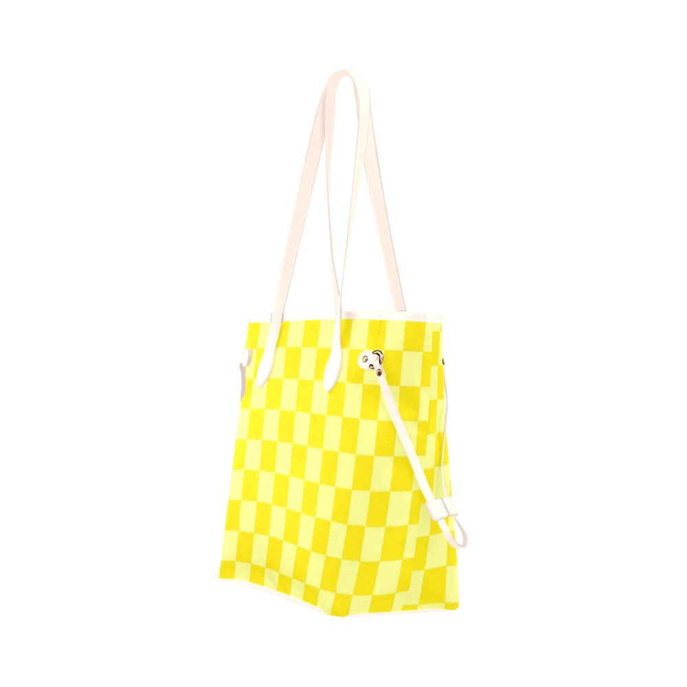 Lemon Check Tote Bag