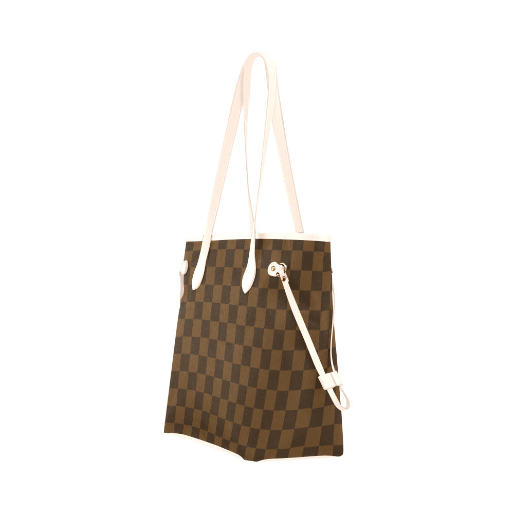 Chocolate Check Tote Bag