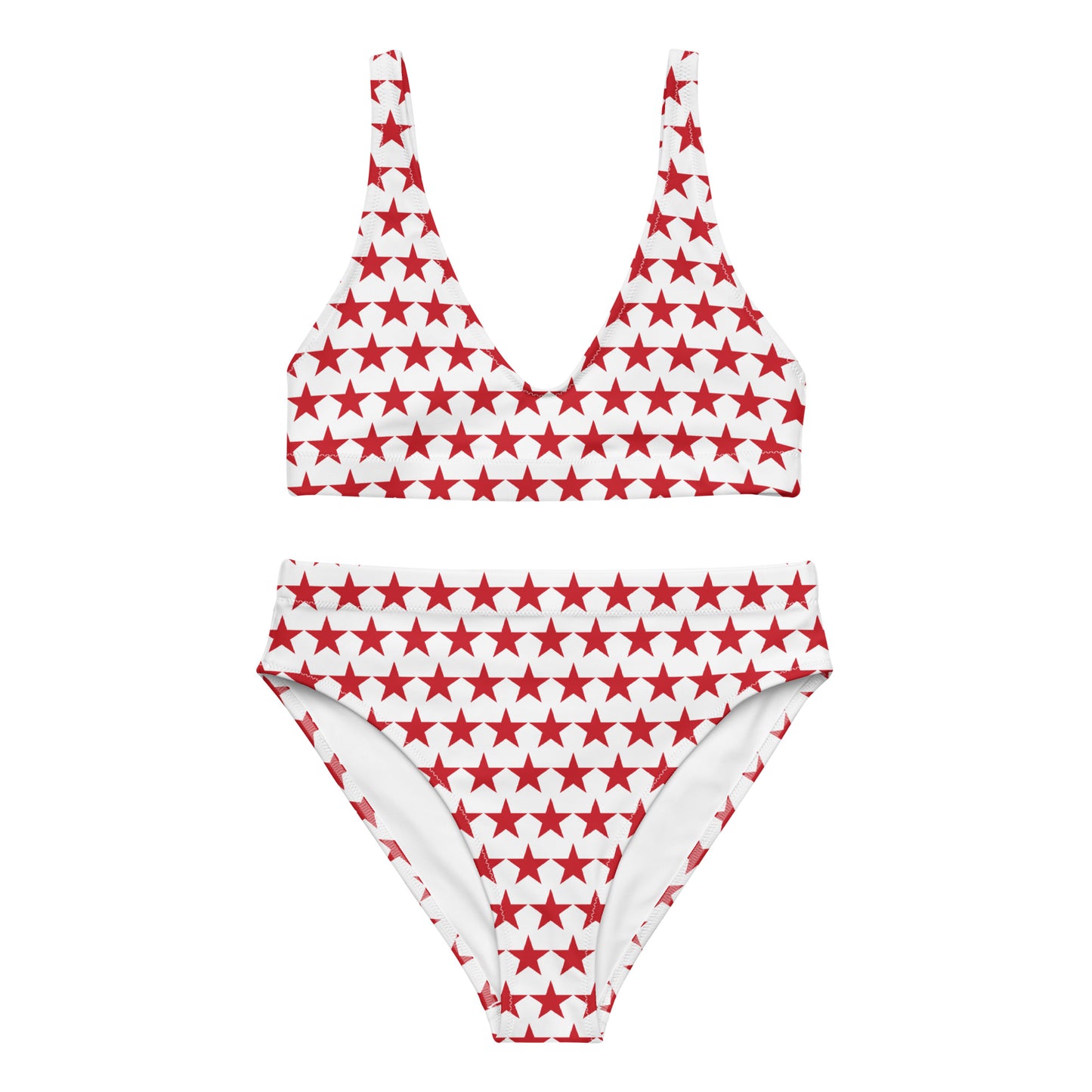 Red Star Print Bikini