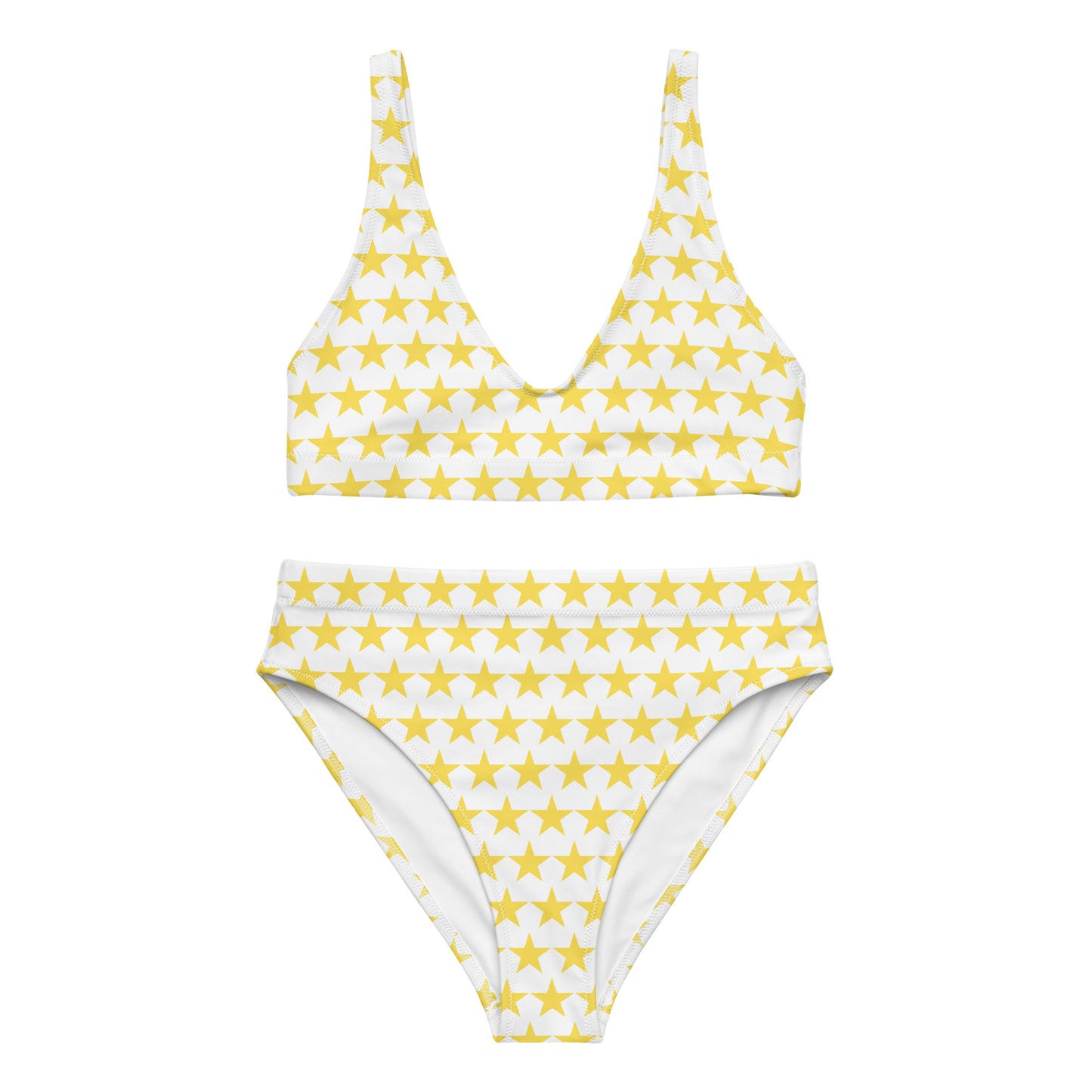 Yellow Star Print Bikini