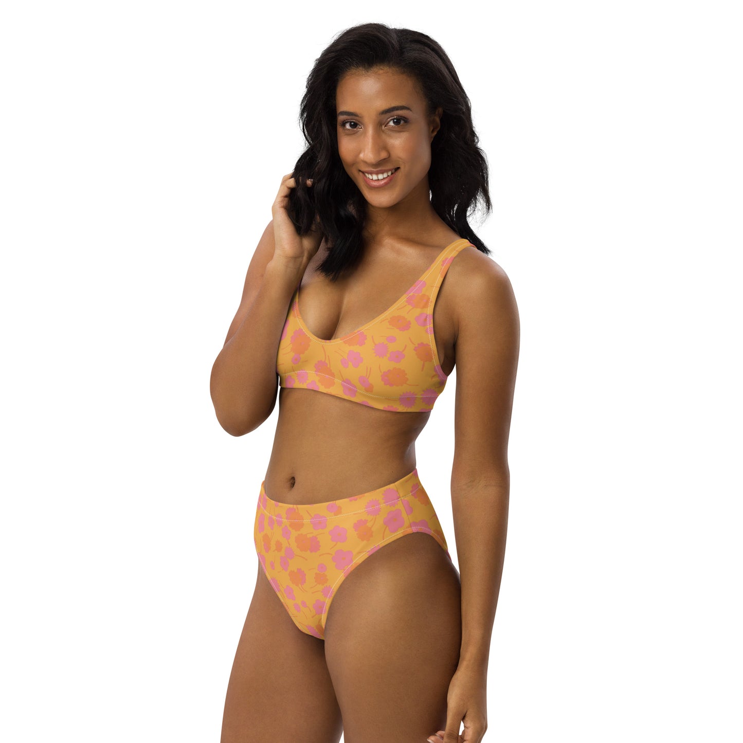 Orange Floral Bikini