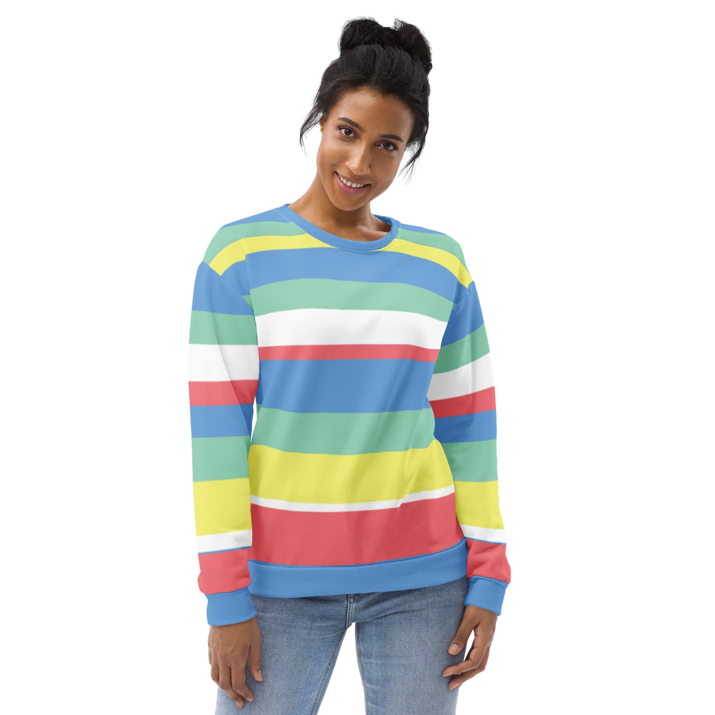 Nostalgic Summer Striped Sweatshirt