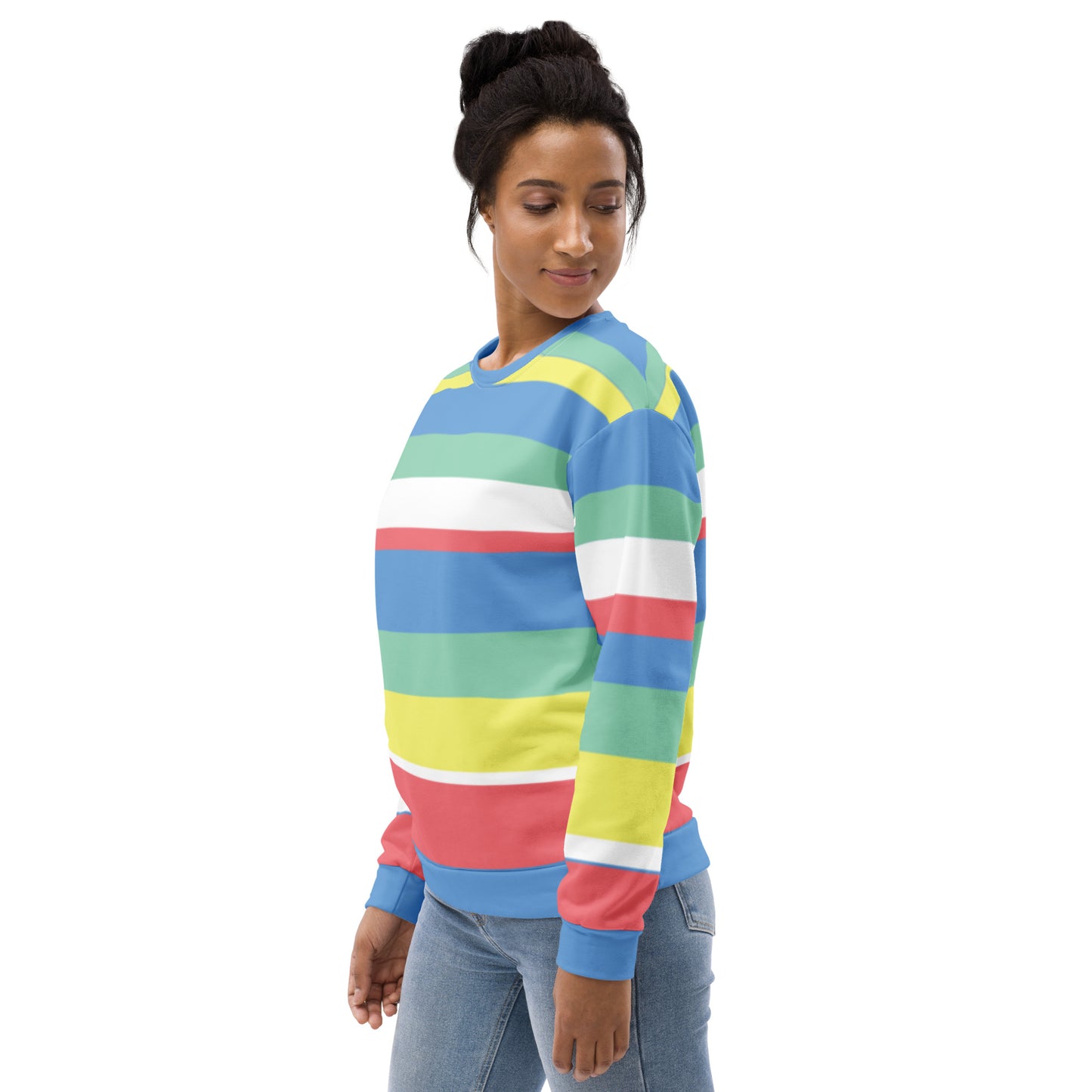 Nostalgic Summer Striped Sweatshirt