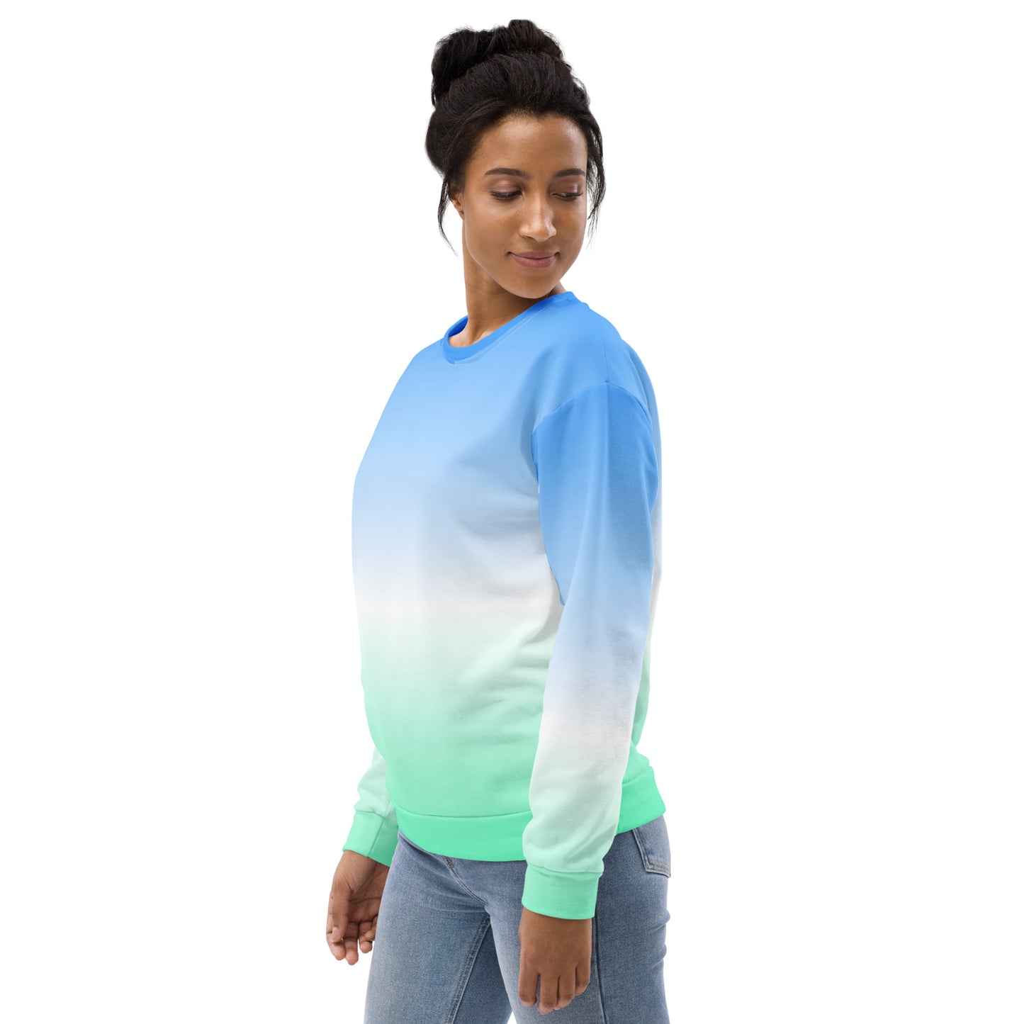 Blue and Green Ombre Sweatshirt