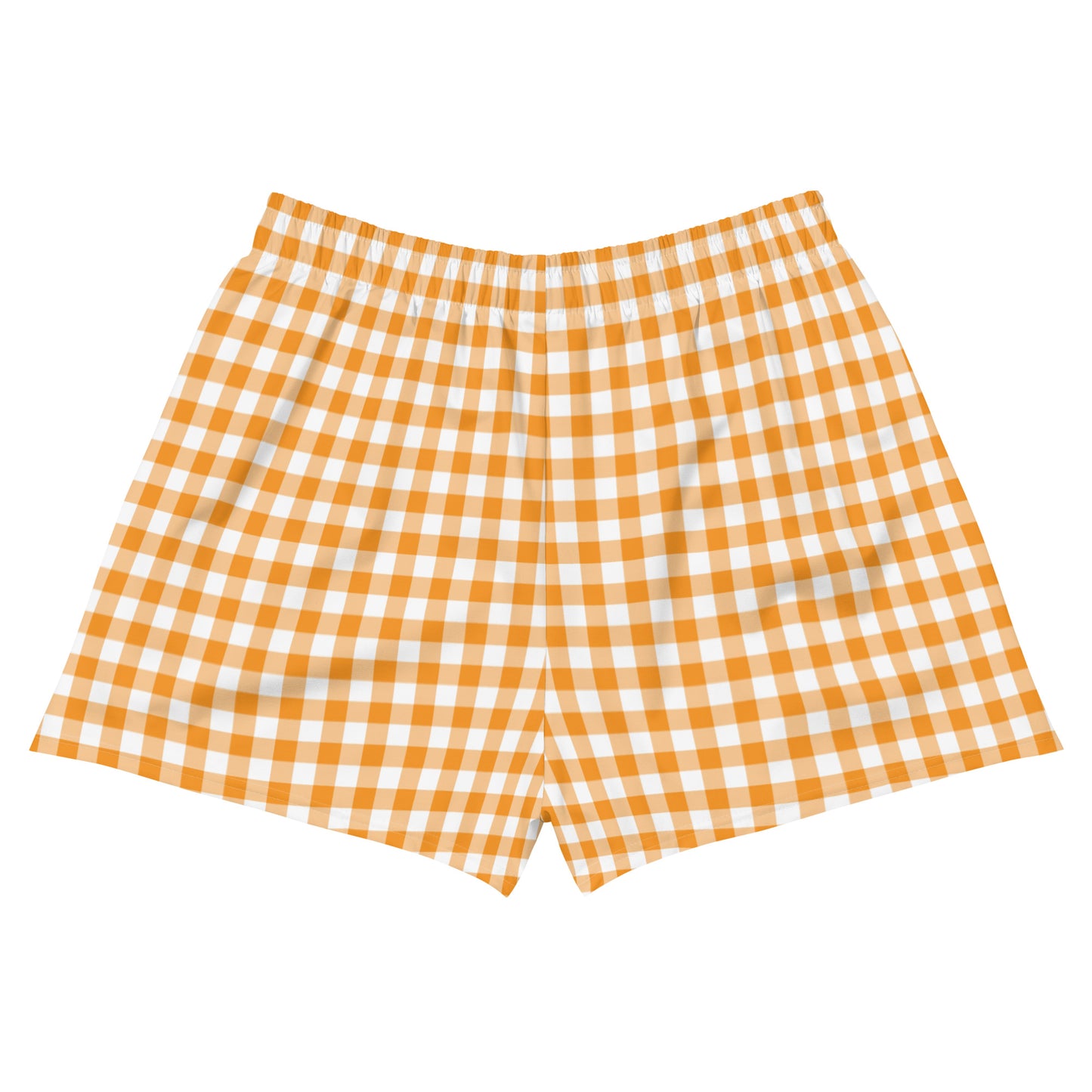 Preppy Orange Gingham Shorts