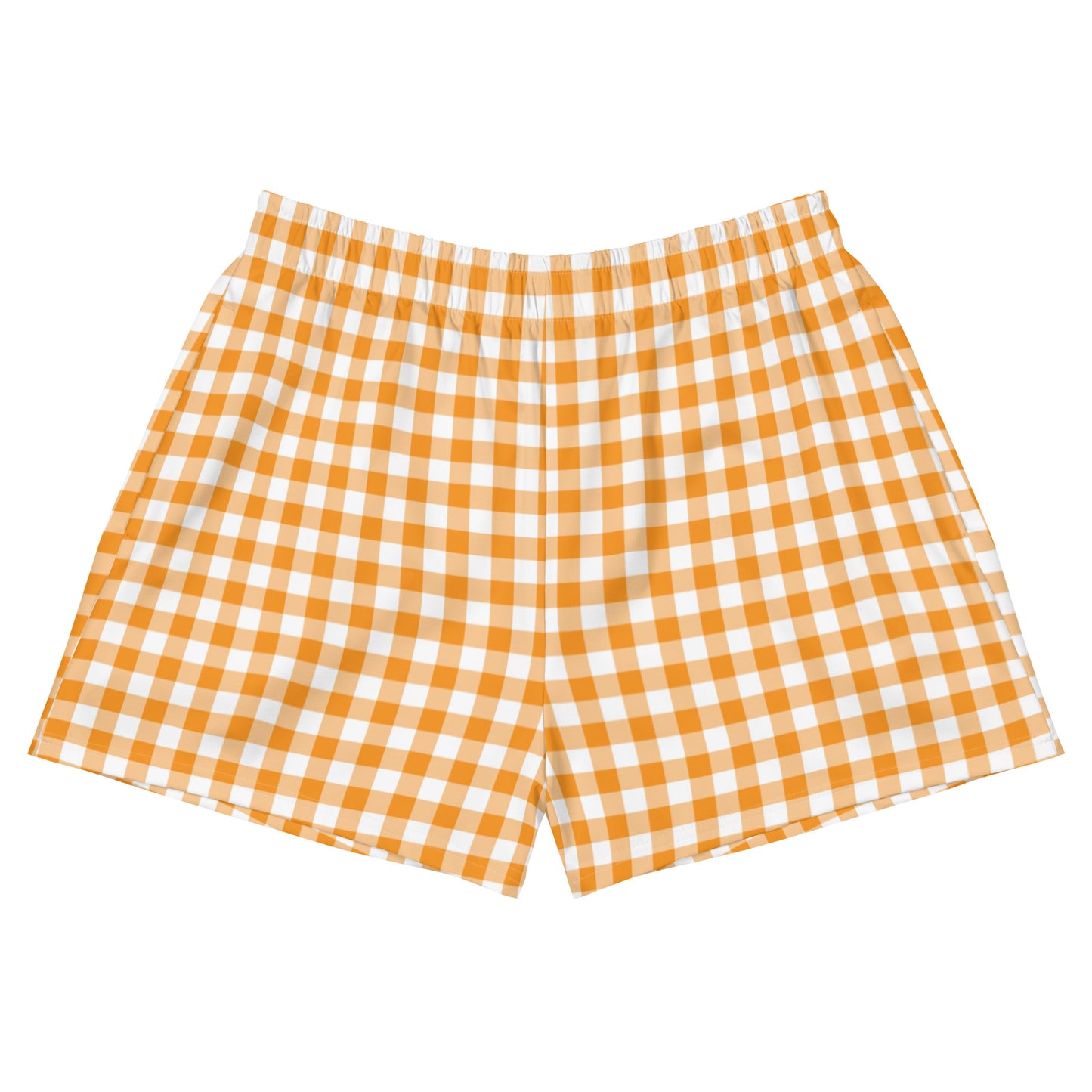 Preppy Orange Gingham Shorts