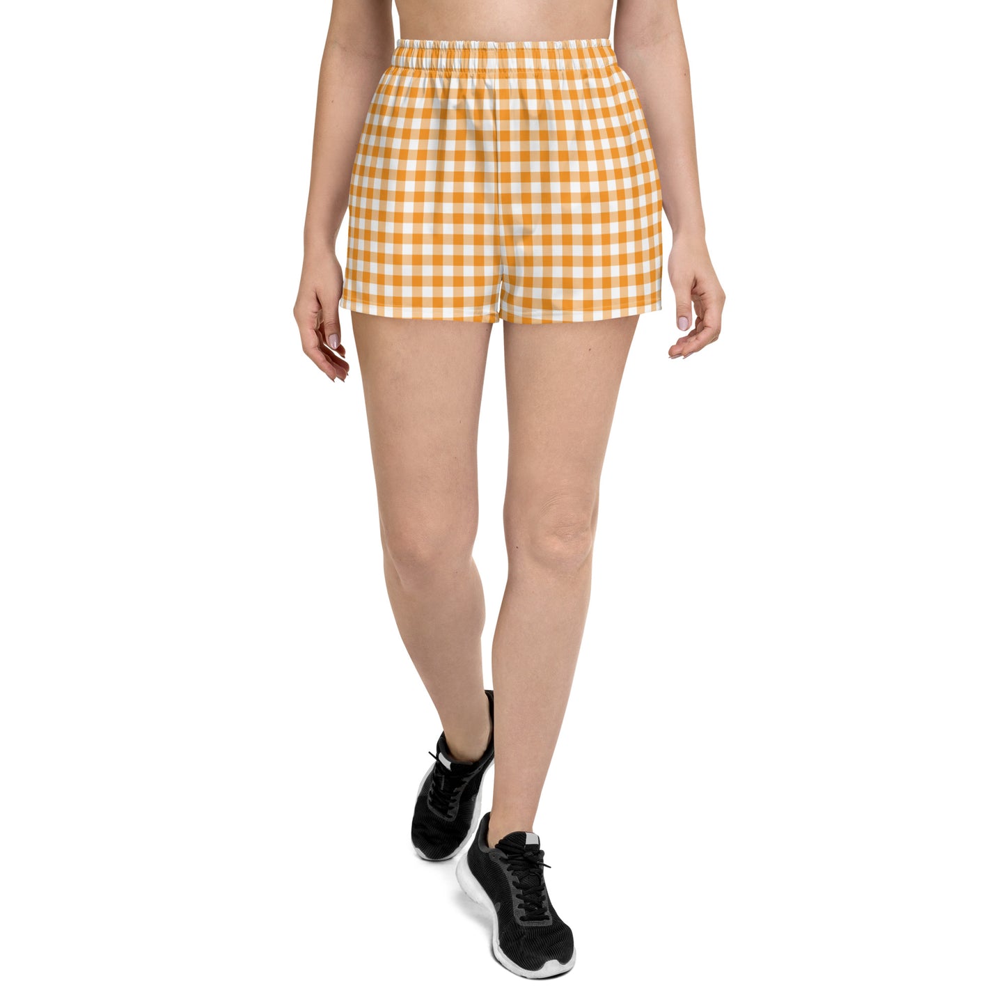 Preppy Orange Gingham Shorts