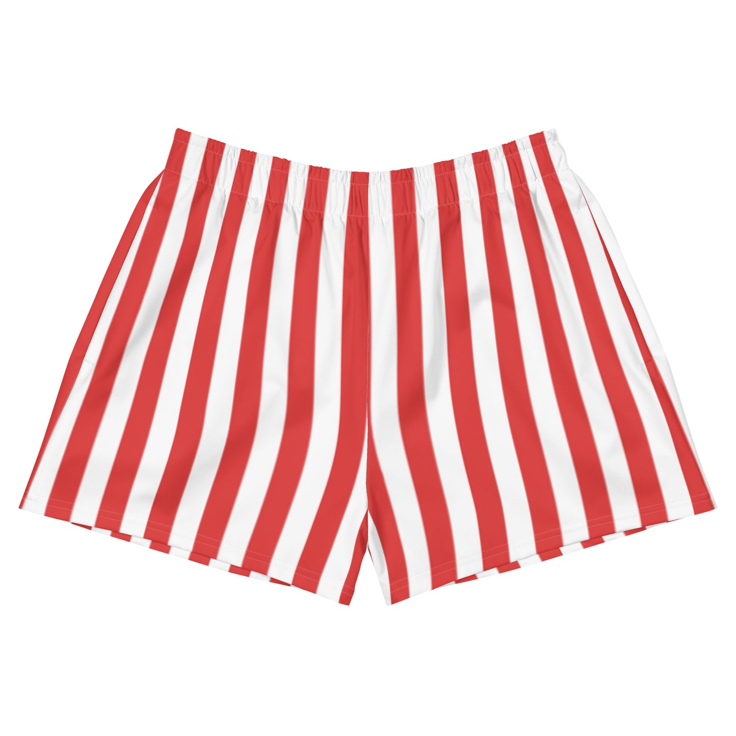 Preppy Red Striped Shorts
