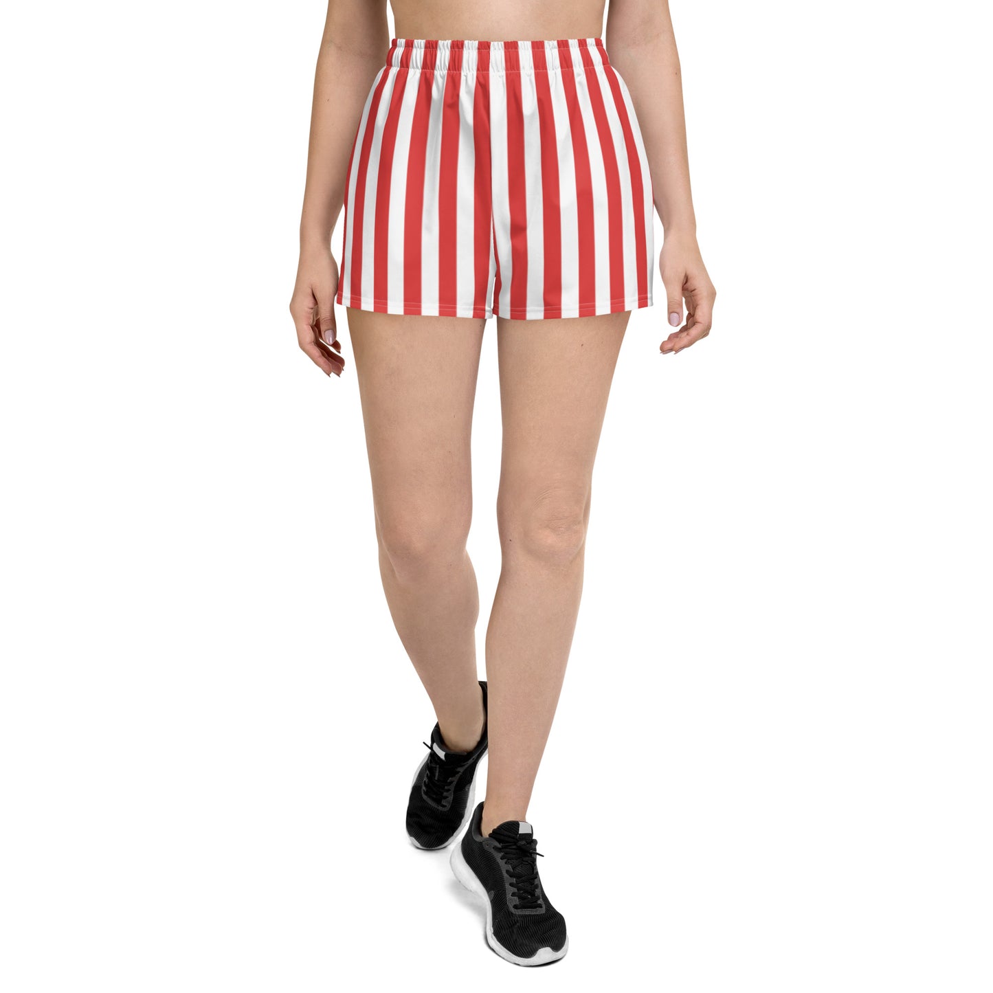 Preppy Red Striped Shorts