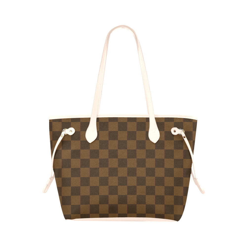 Chocolate Check Tote Bag