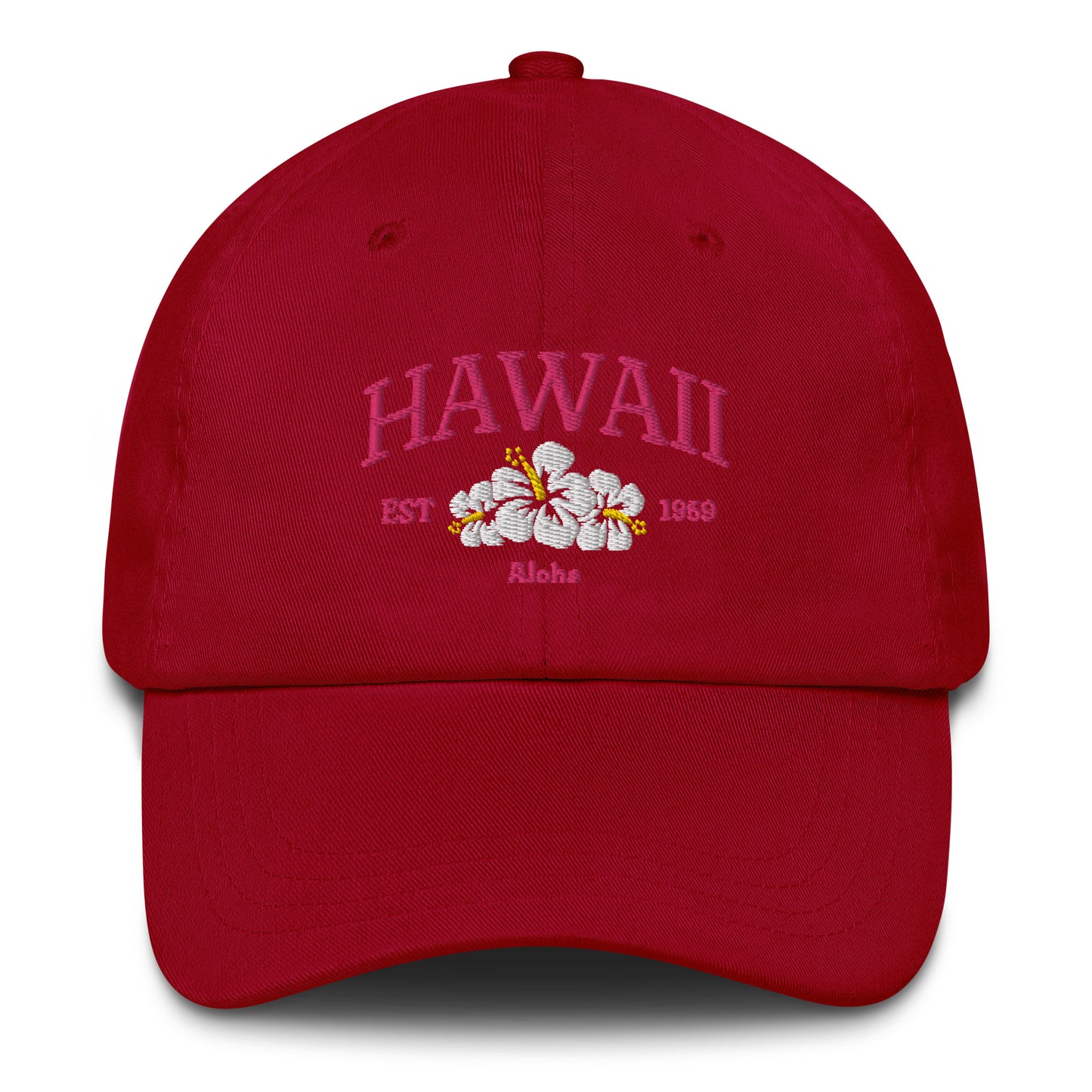 Hawaii Pink/White Baseball Cap