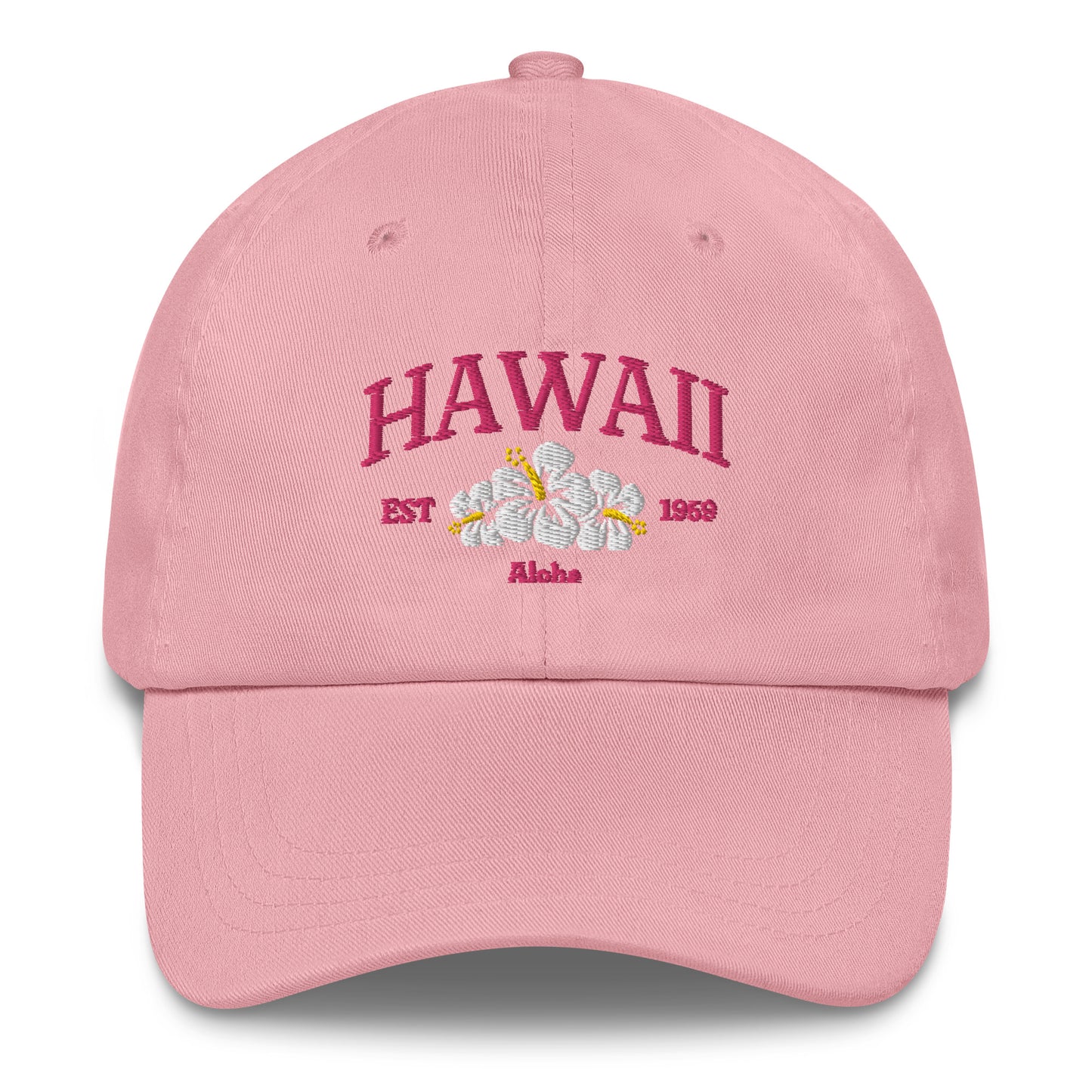 Hawaii Pink/White Baseball Cap