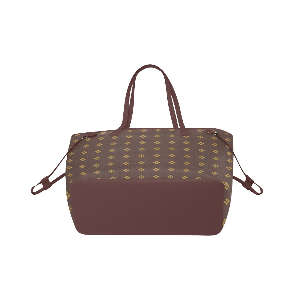 Gold Diamond Print Tote Bag
