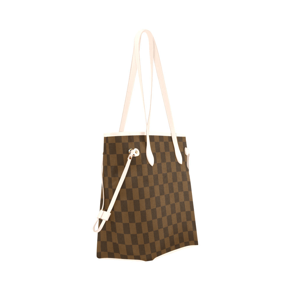 Chocolate Check Tote Bag