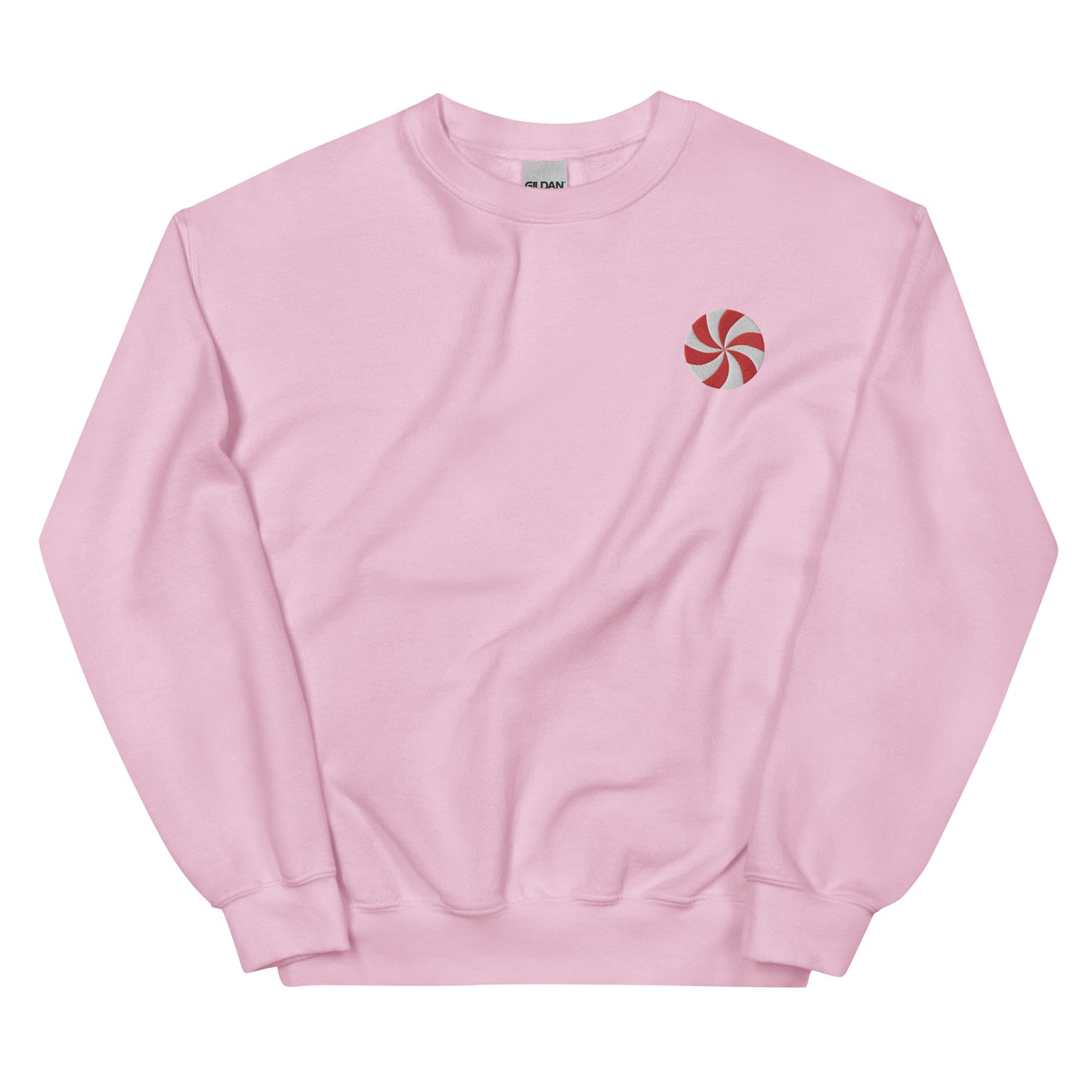 Red Peppermint Embroidered Sweatshirt