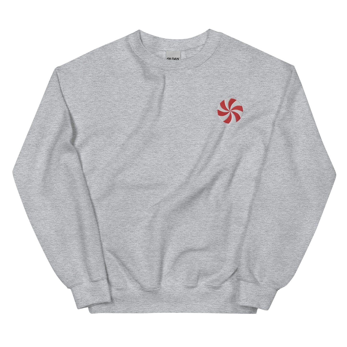 Red Peppermint Embroidered Sweatshirt