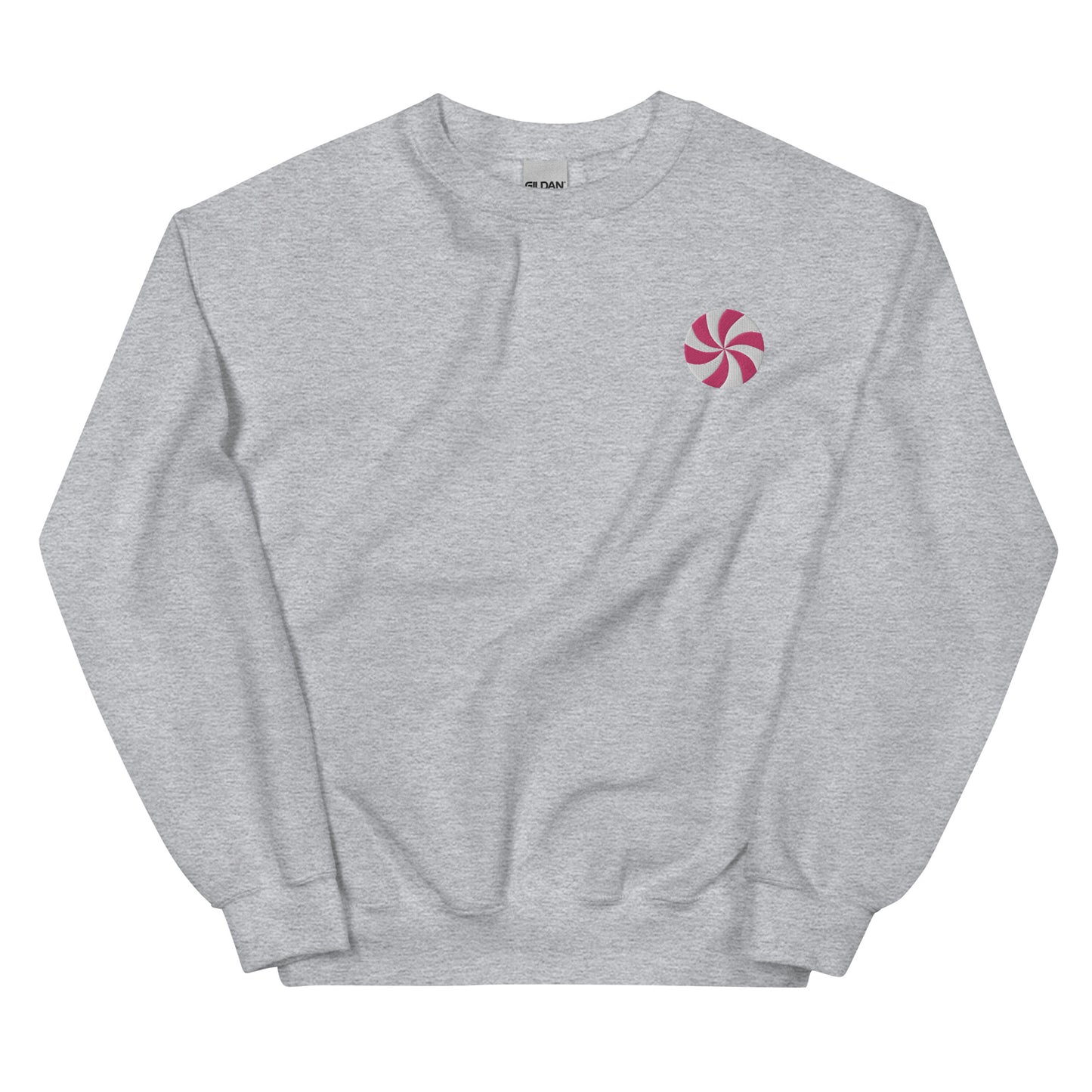 Pink Peppermint Embroidered Sweatshirt