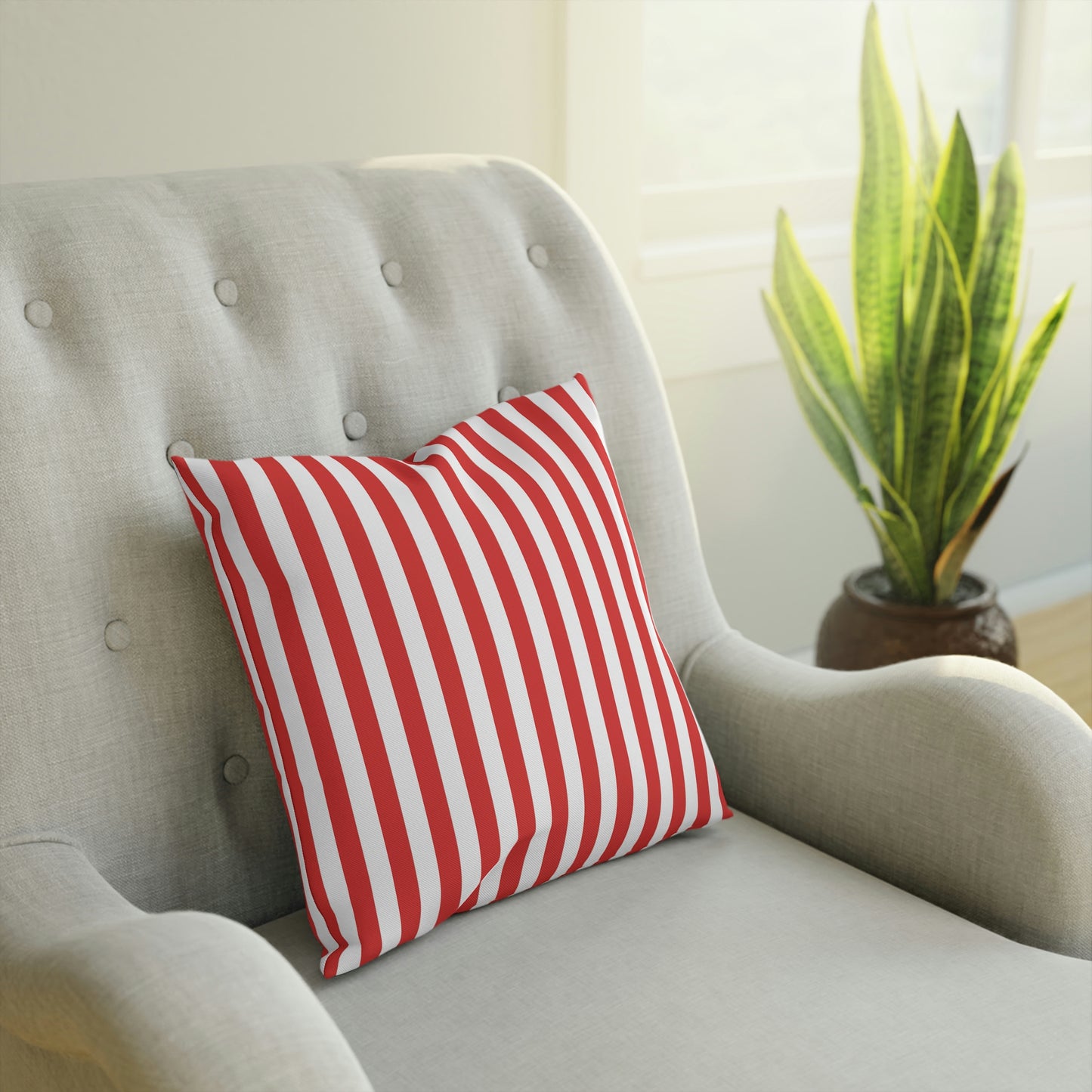 Red Striped Pillows