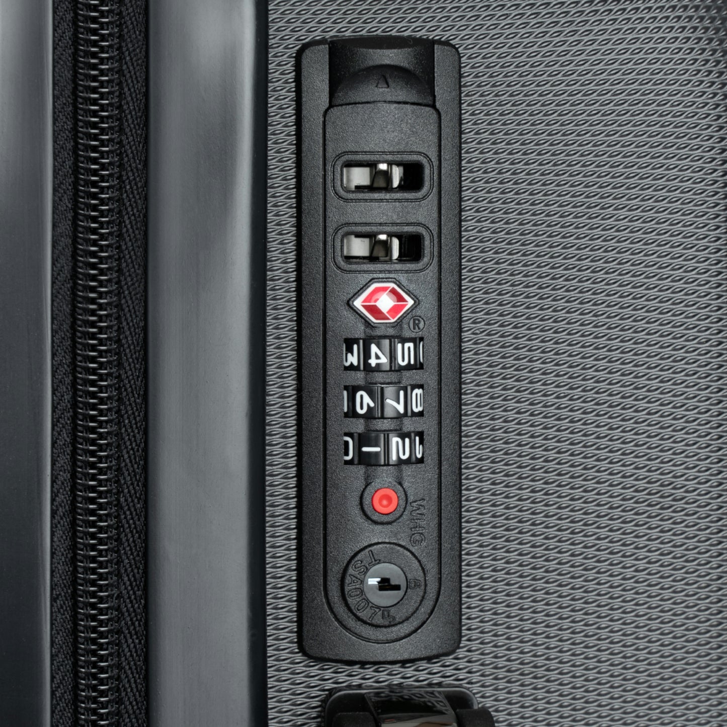 Orange Check Print Suitcase