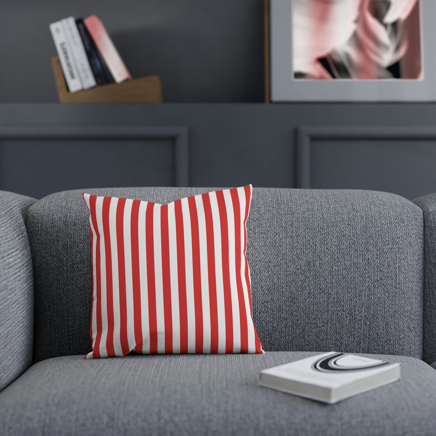 Red Striped Pillows
