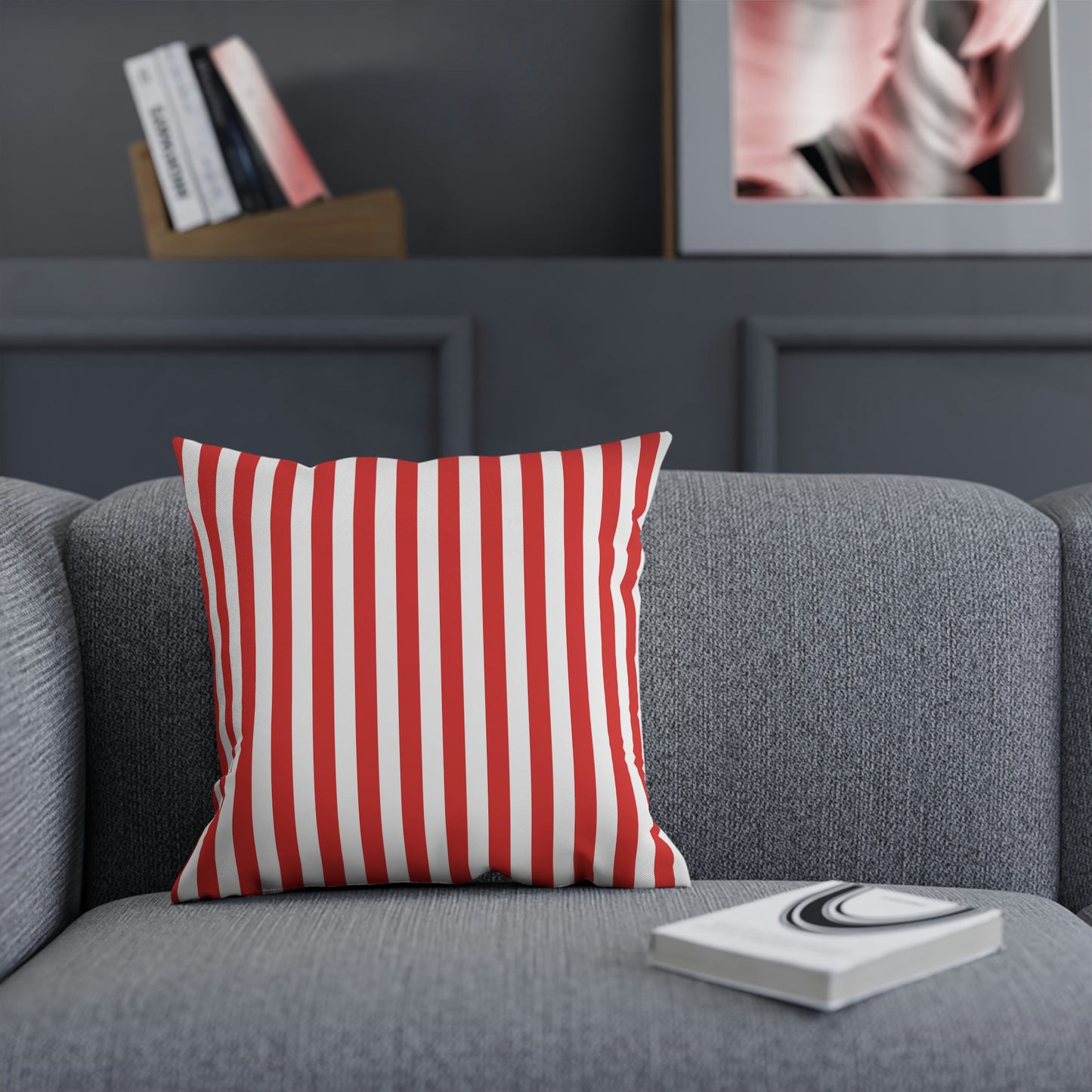 Red Striped Pillows