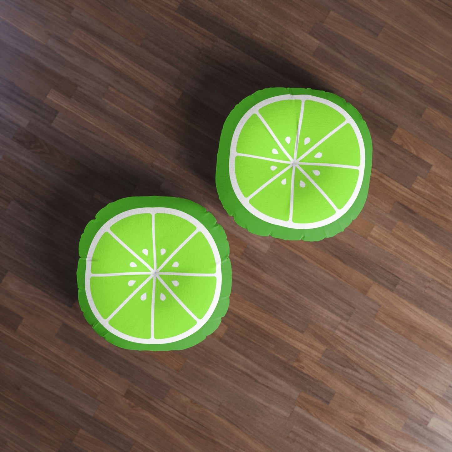 Lime Slice Round Floor Pillow
