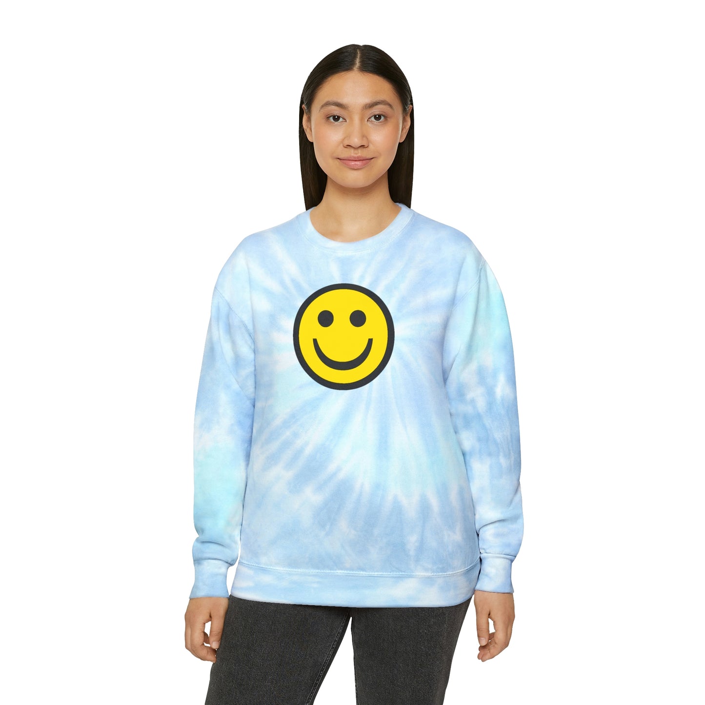 Happy Face Tie-Dye Sweatshirt