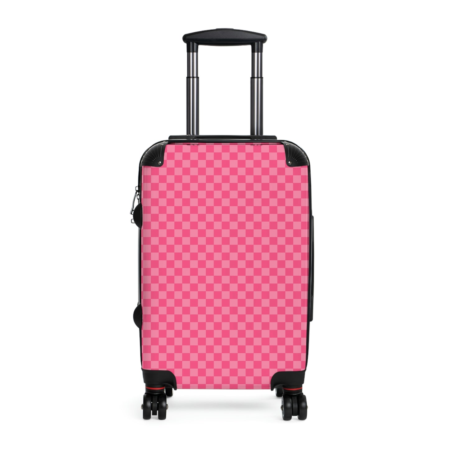 Pink Check Print Suitcases