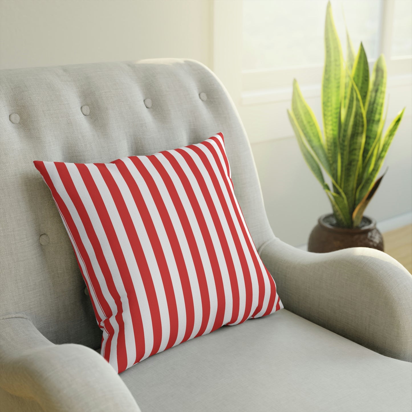 Red Striped Pillows