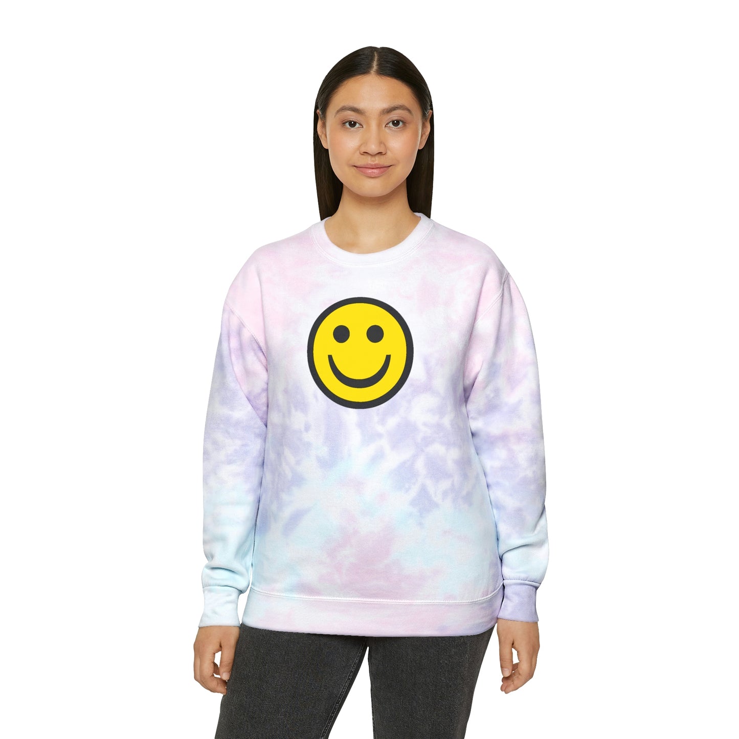 Happy Face Tie-Dye Sweatshirt