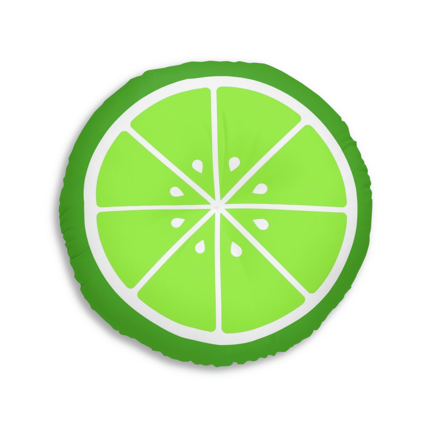 Lime Slice Round Floor Pillow