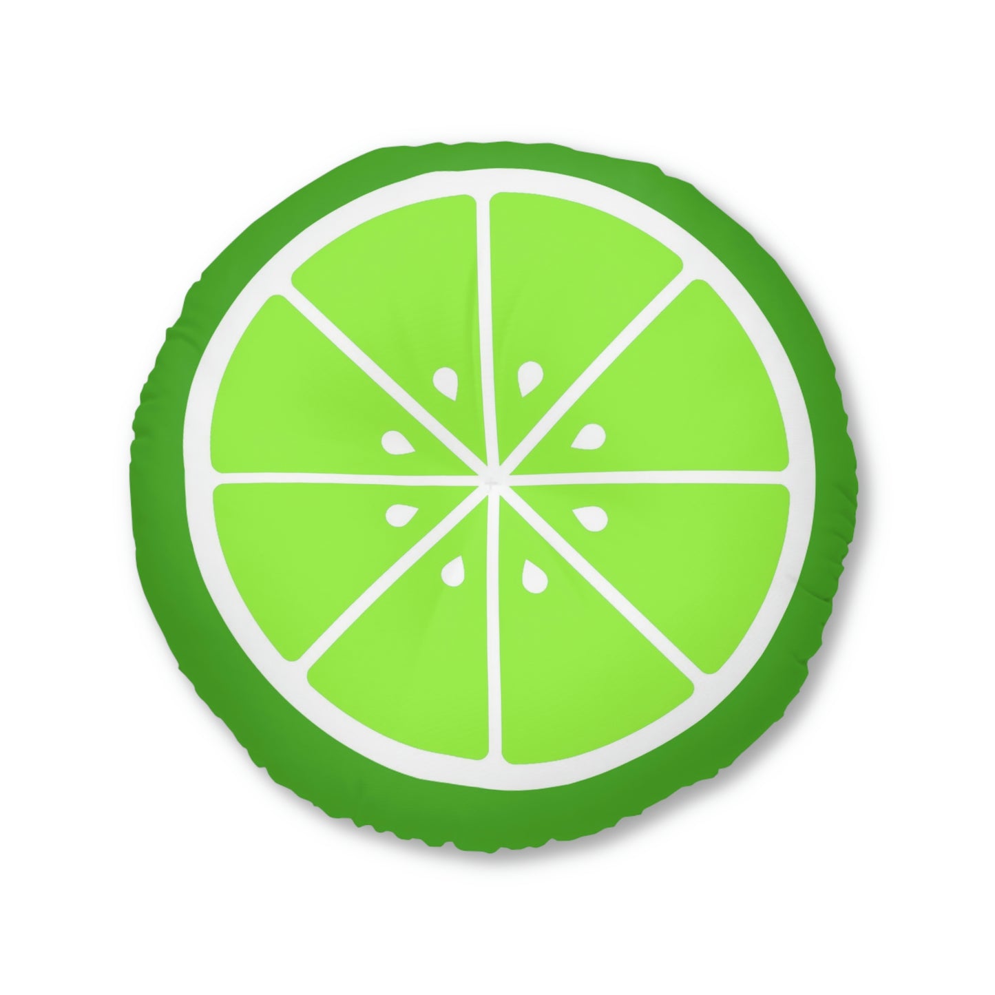 Lime Slice Round Floor Pillow