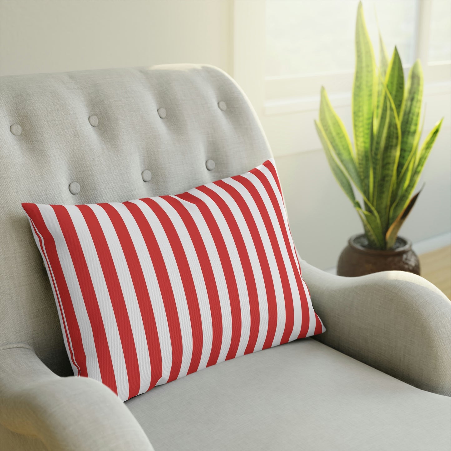 Red Striped Pillows