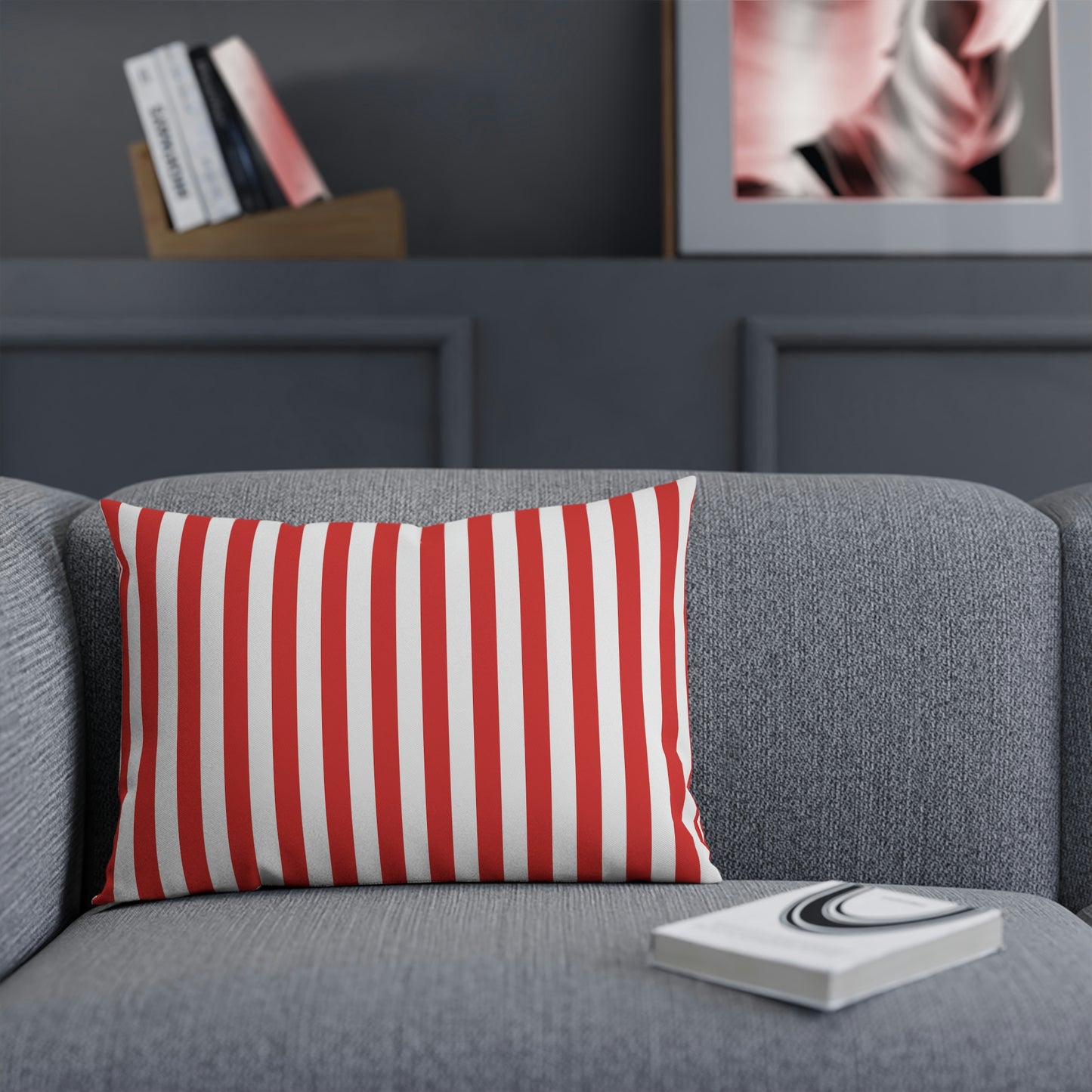 Red Striped Pillows