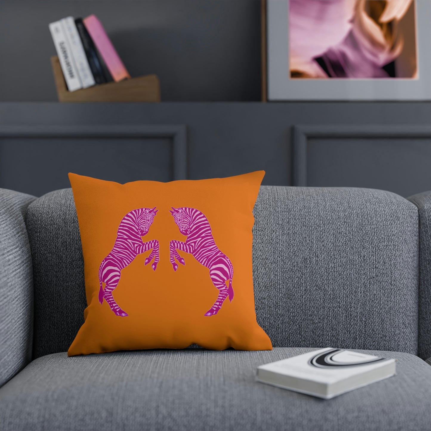 Pink Zebras Pillows in Pink/Orange