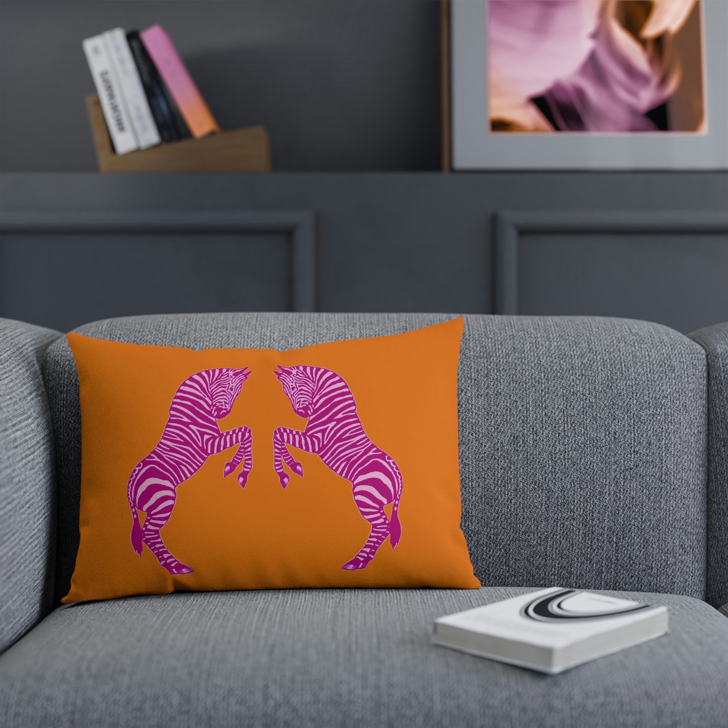 Pink Zebras Pillows in Pink/Orange