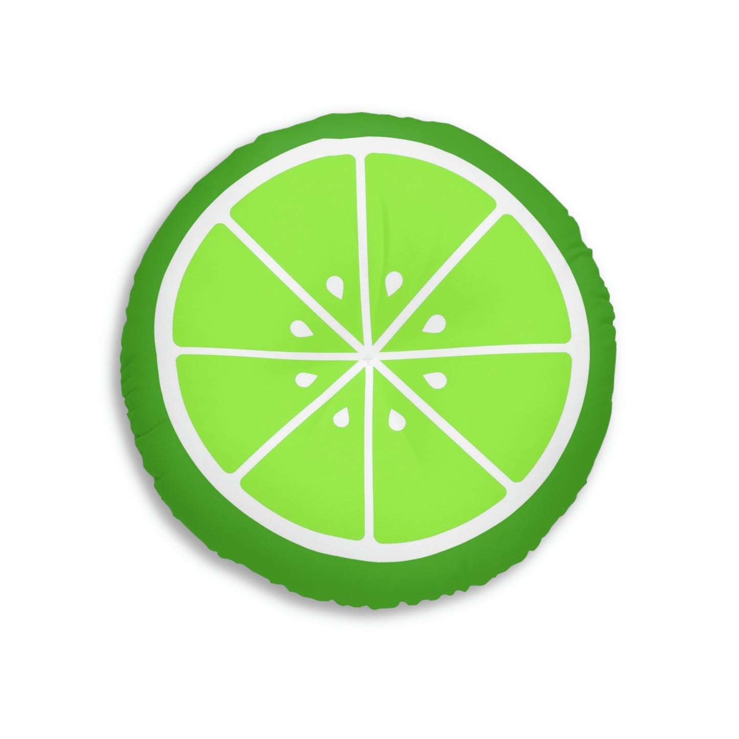 Lime Slice Round Floor Pillow