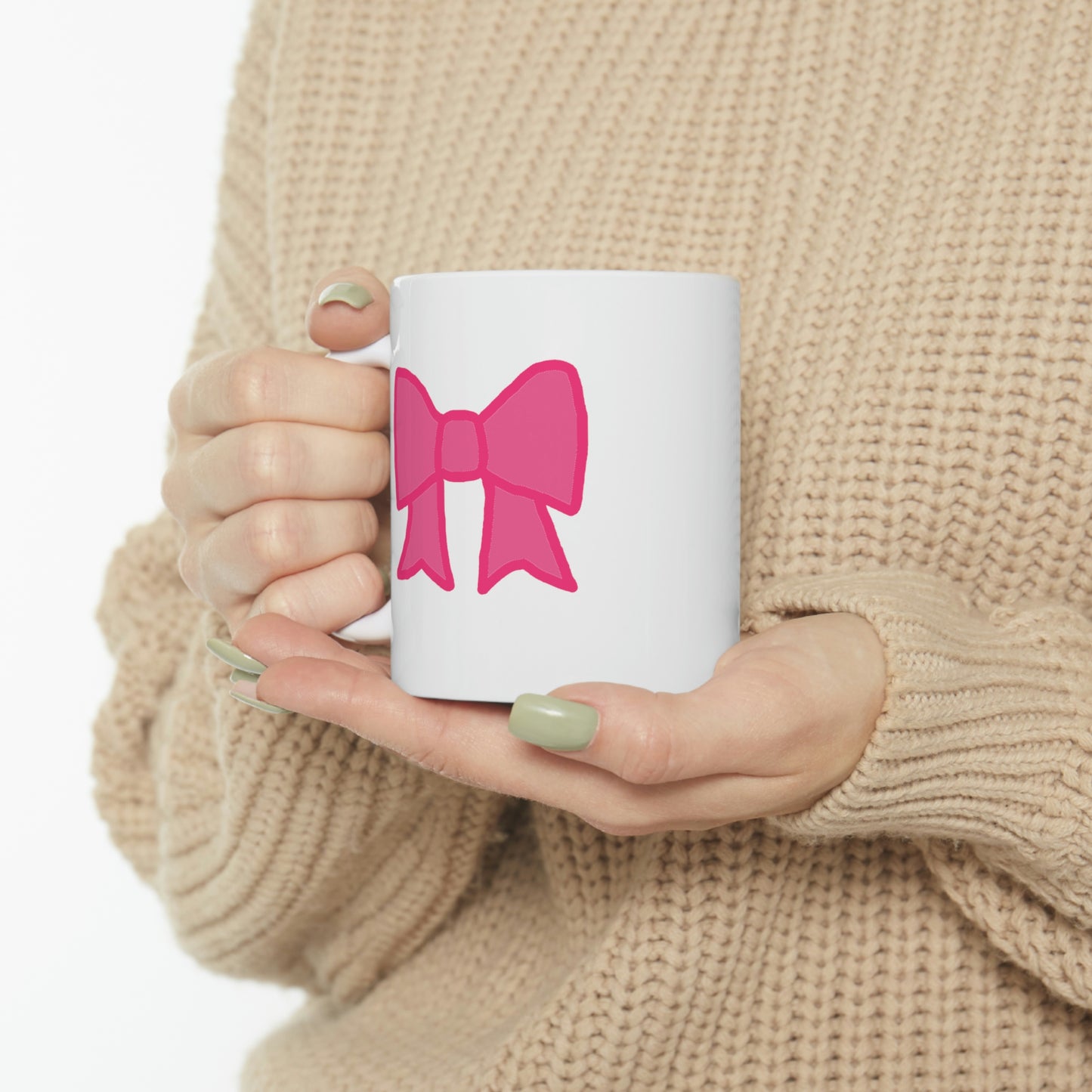 Preppy Pink Bow Mug