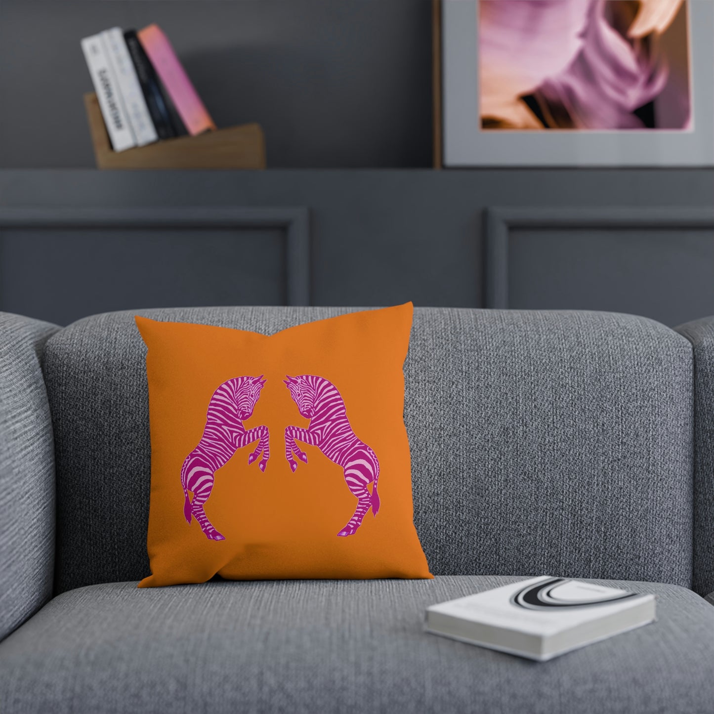 Pink Zebras Pillows in Pink/Orange