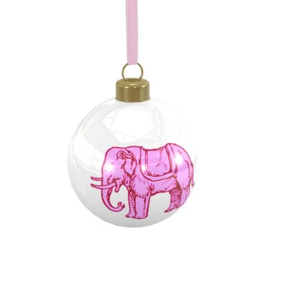Pink Elephant Ornament