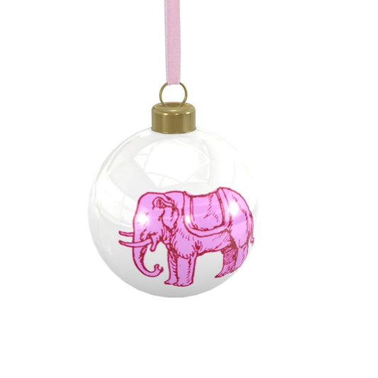 Pink Elephant Ornament