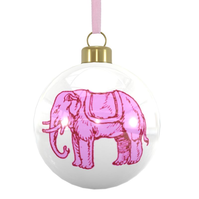 Pink Elephant Ornament